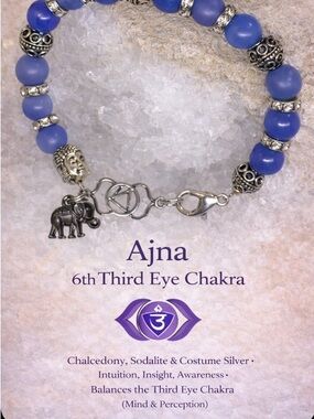 Ajna Chakra 6th Third eye 👁️ genuine stone The Yogi Chakra Collection